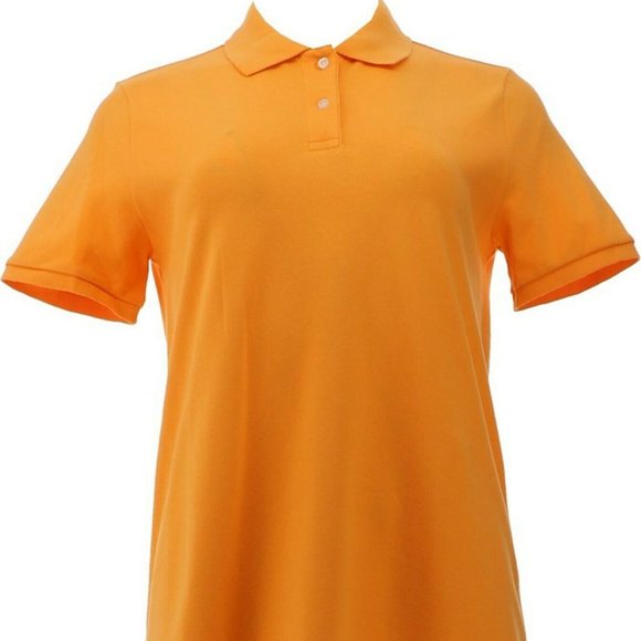 NWT LANDS' END WOMEN'S SHORT SLEEVE MESH POLO SHIRT SOFT TANGELO XS - Picture 1 of 5